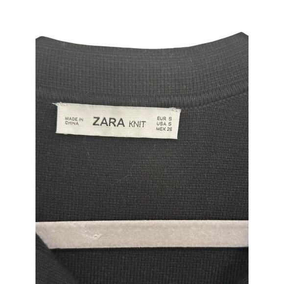 Zara Women's Black & White Collar Mini T Shirt Dress Size Small - Picture 4 of 8